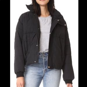 FREE PEOPLE Slouchy Cropped Puffer Coat Black - XS
